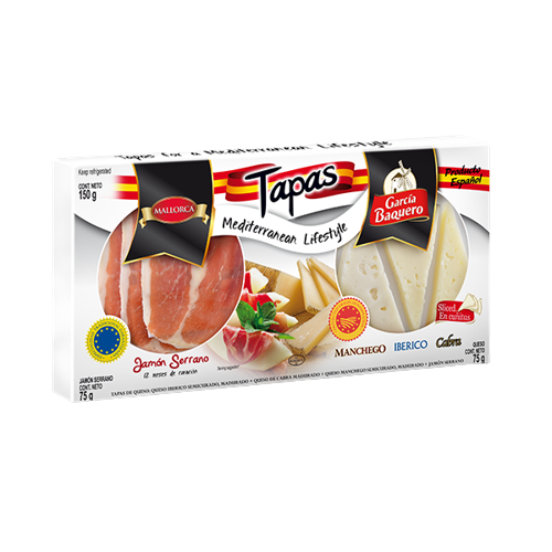 GARCIA BAQUERO PACK DE TAPAS MIX DE QUESOS & JAMON SERRANO 150 GR ...